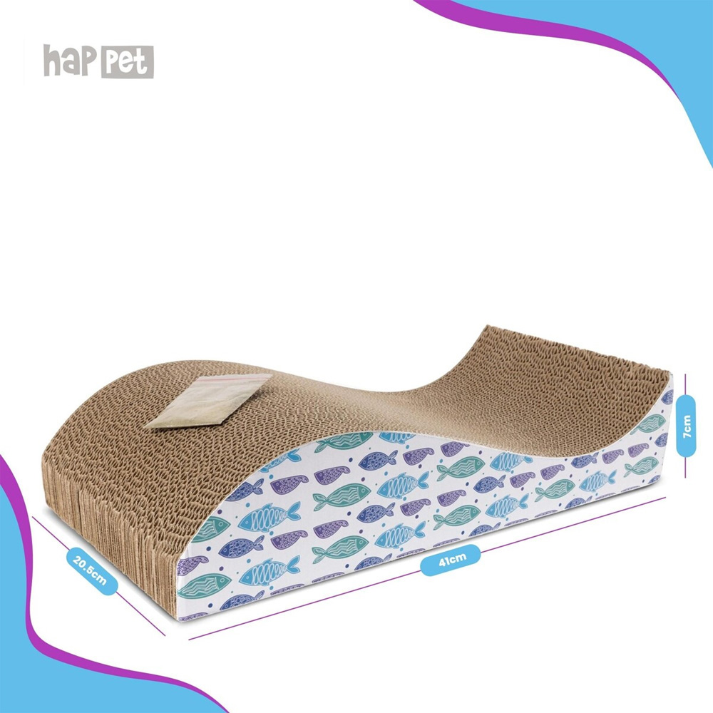 Drapak dla Kota z Kocimiętką Fala Karton 41x20,5x7cm